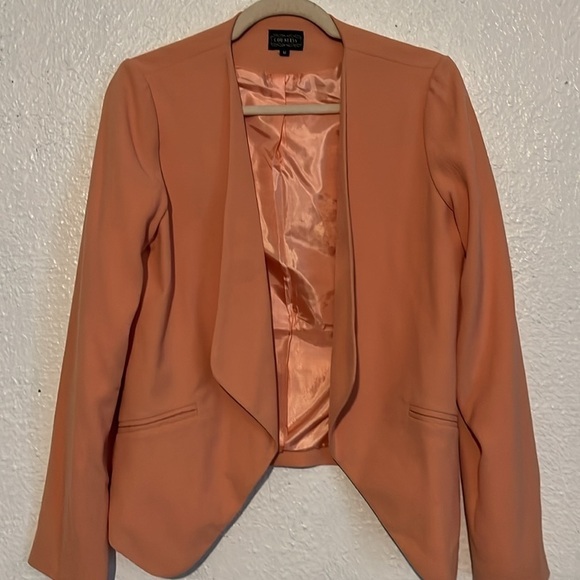 Countess, light orange blazer, size medium - Picture 2 of 7